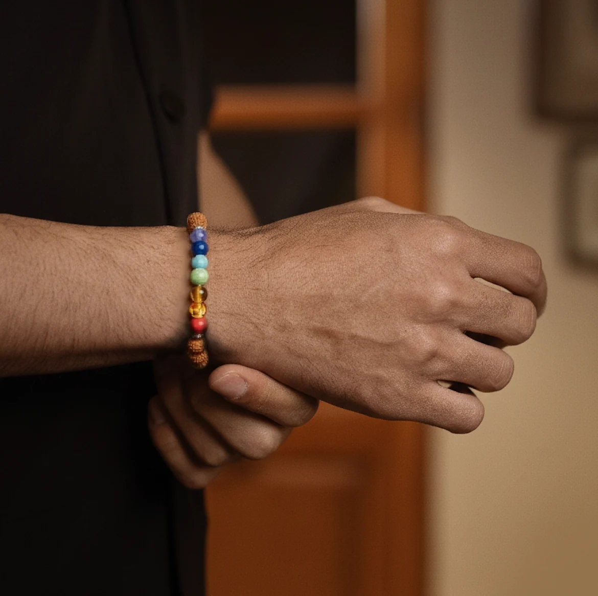 7 CHAKRA RUDRAKSHA BRACELET (PERSONALISED) - Image 4