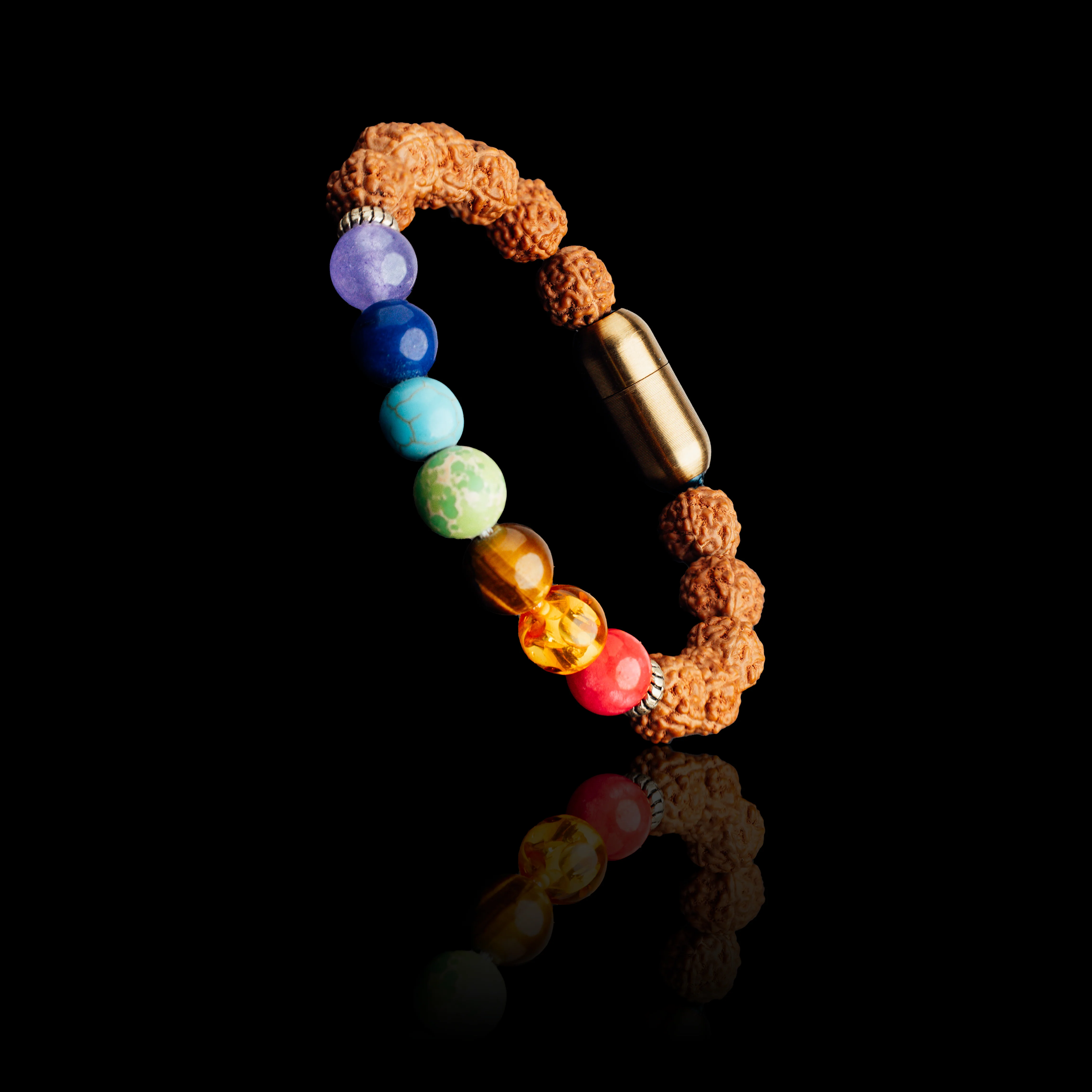 7 CHAKRA RUDRAKSHA BRACELET (PERSONALISED) - Image 5