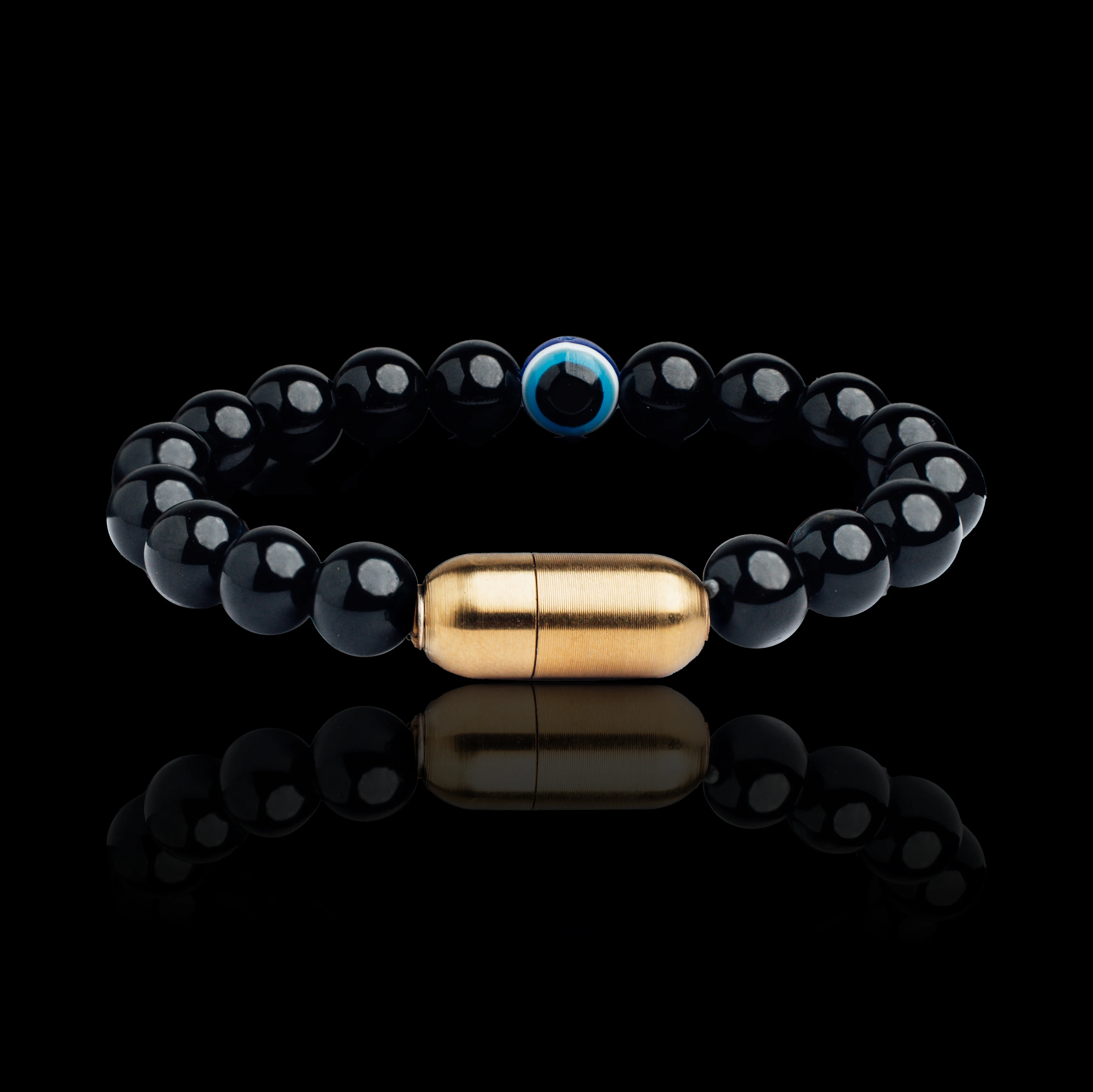 BLACK ONYX EVIL EYE BRACELET (PERSONALISED) - Image 5