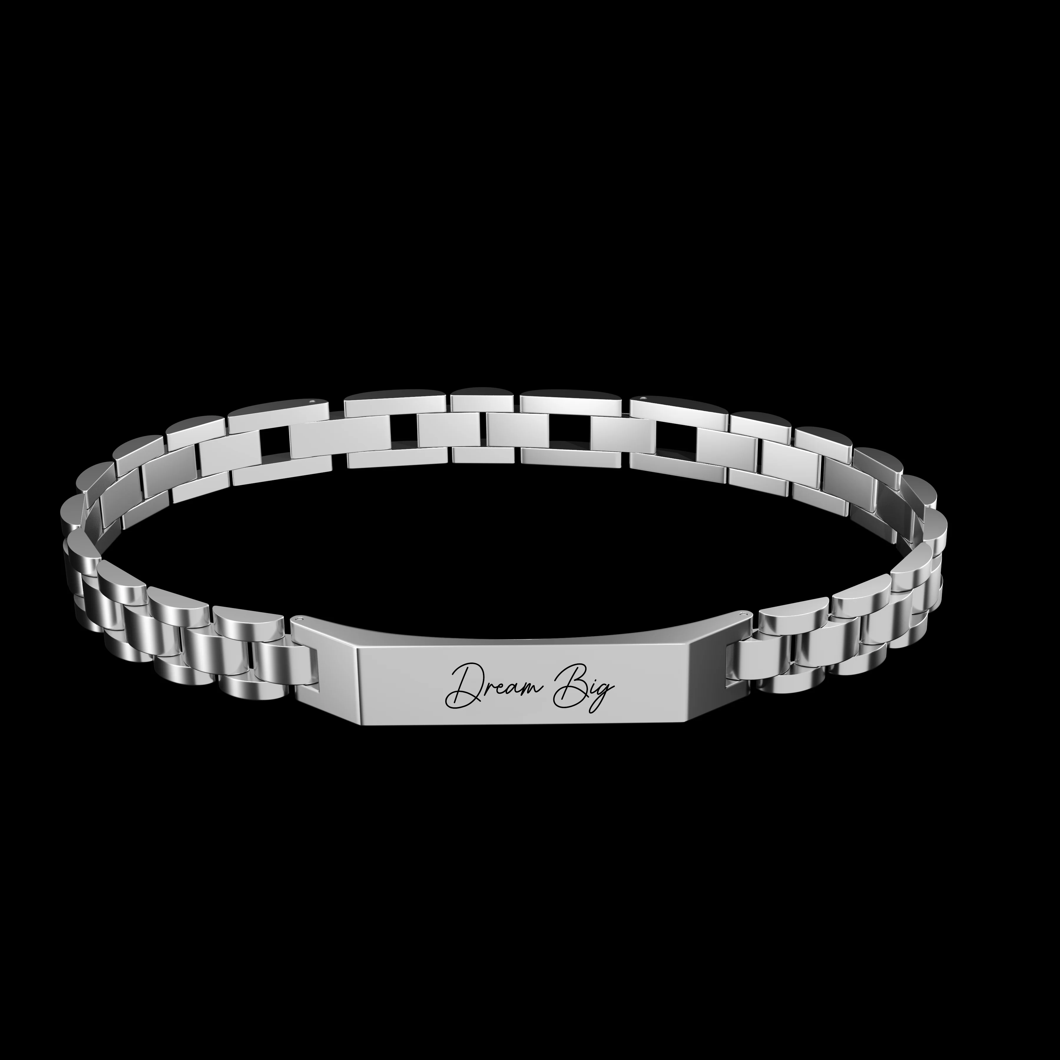 Classic Silver Stark Bracelet - Pre Engraved - Image 7