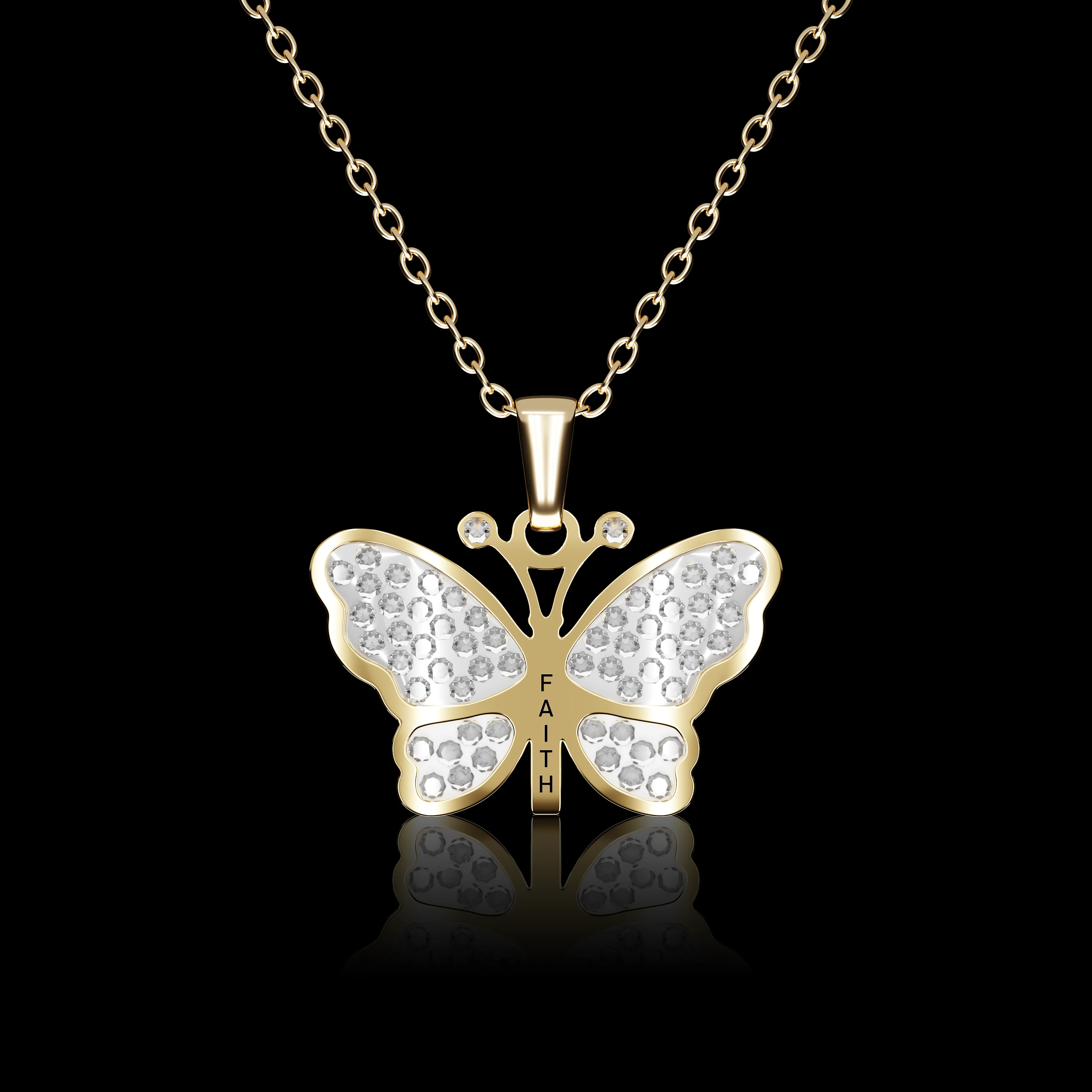 Personalised Butterfly Pendant - Pre Engraved - Image 16