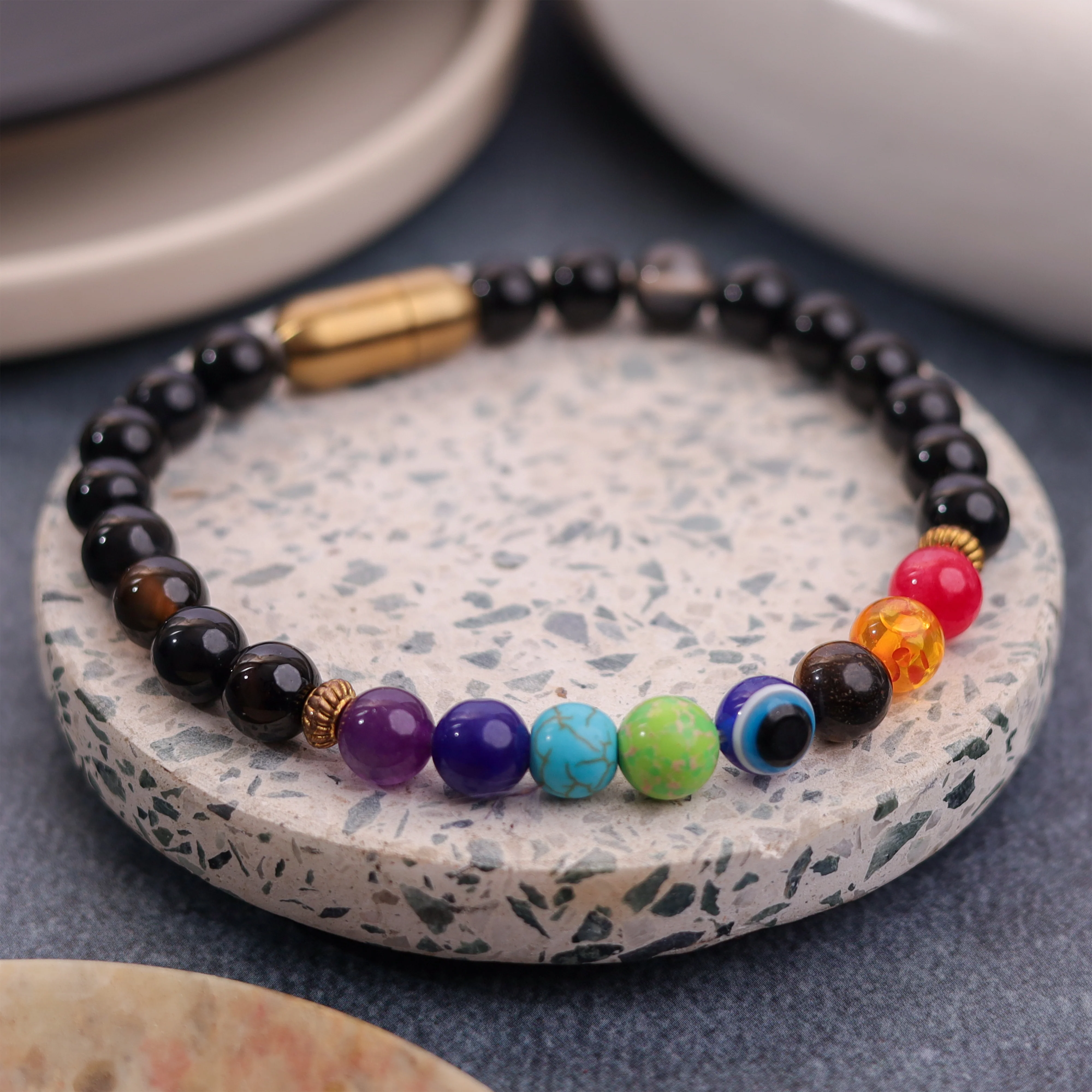 EVIL EYE CHAKRA SHIELD BRACELET - Image 3