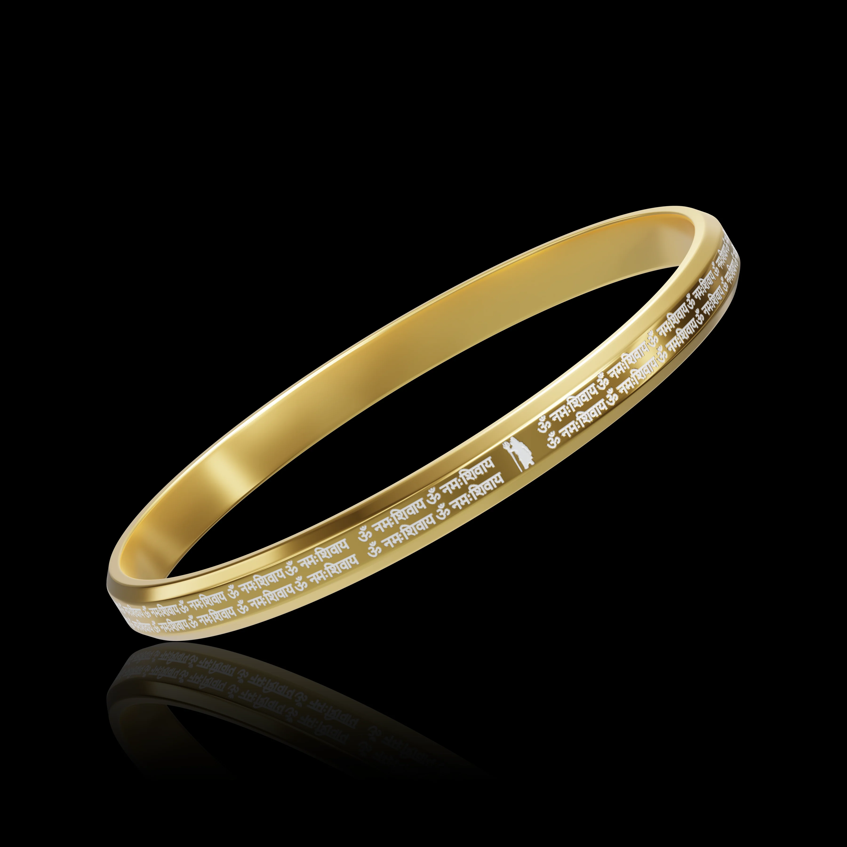 Om Namah Shivay Gold Kada - Image 3