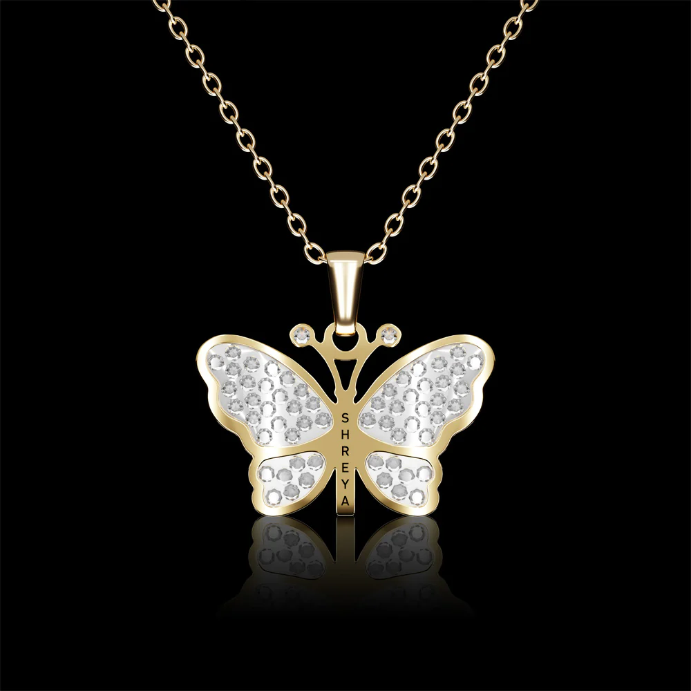 Personalised Butterfly Pendant