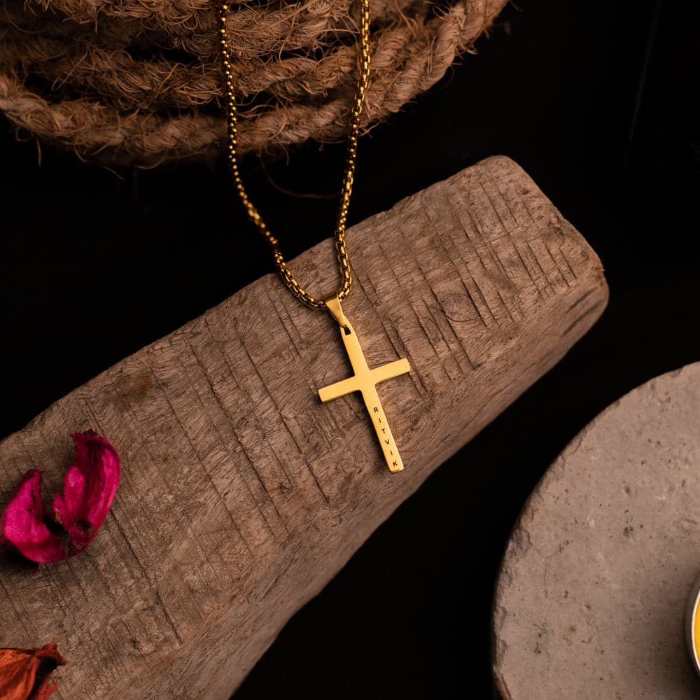 Personalised Cross Locket for Men - Image 4