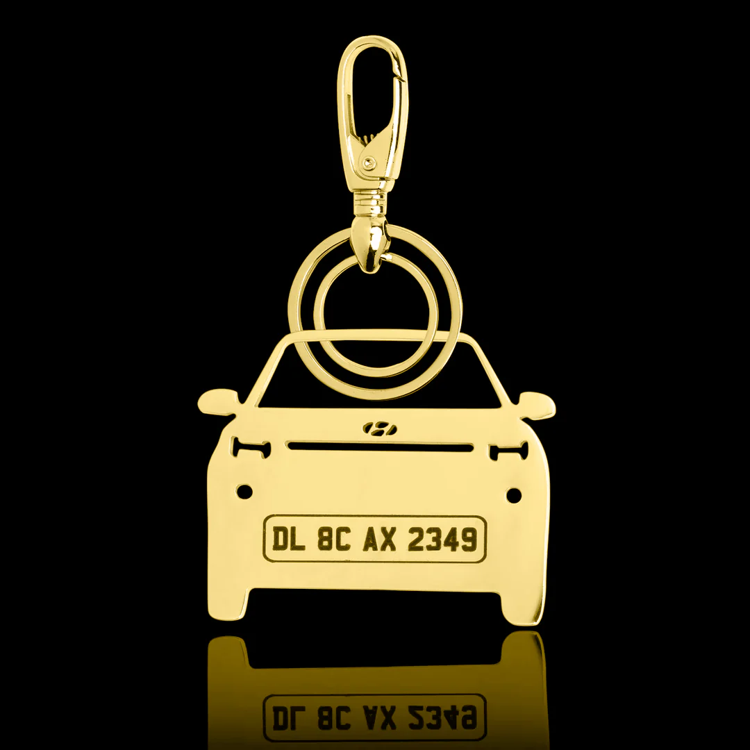 Personalised Gold Plated Car Keychain - Image 19