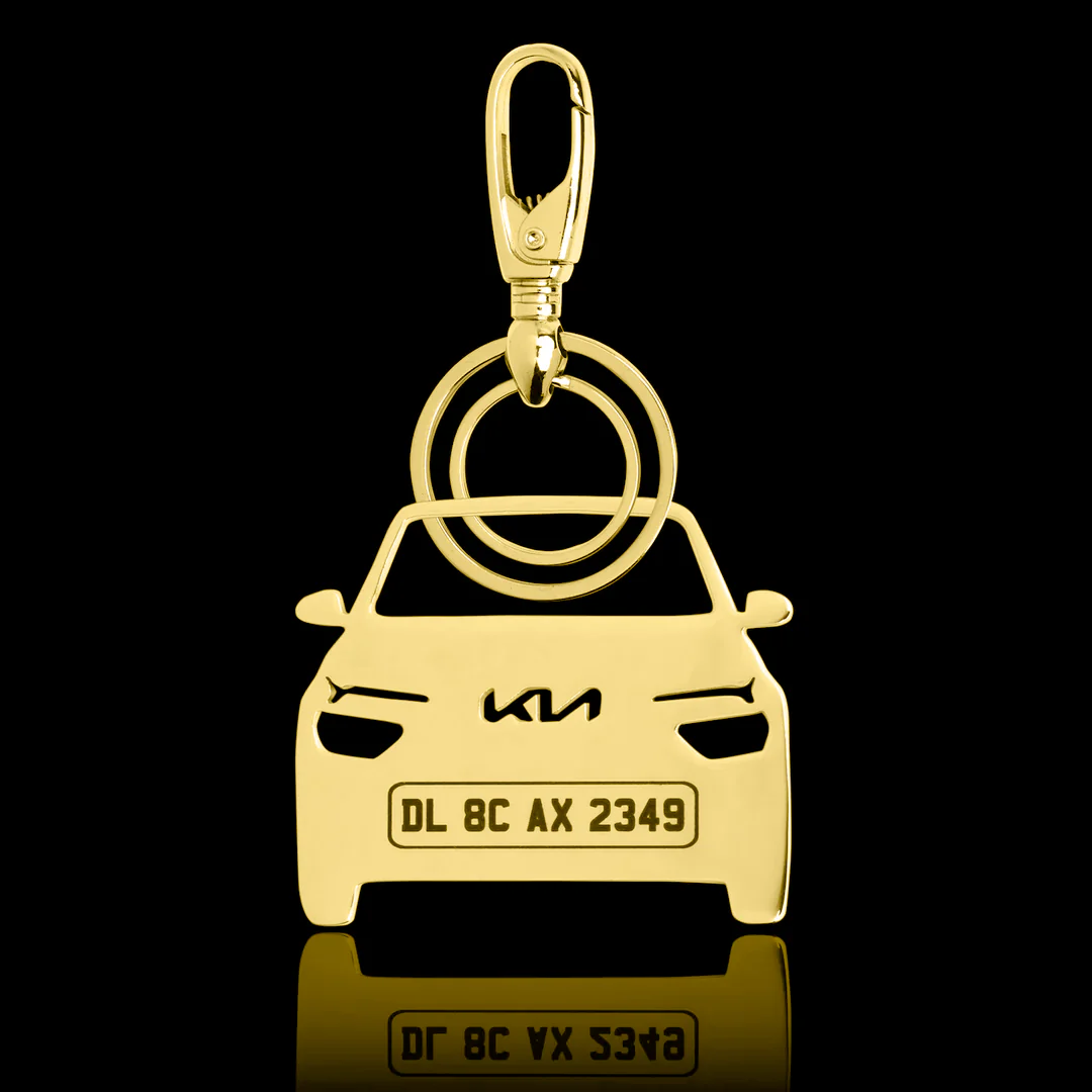 Personalised Gold Plated Car Keychain - Image 25