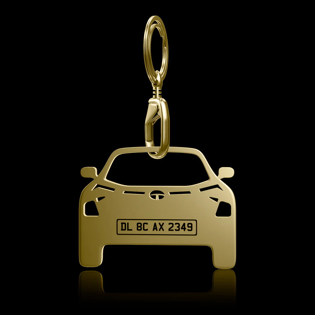Personalised Gold Plated Car Keychain - Image 43