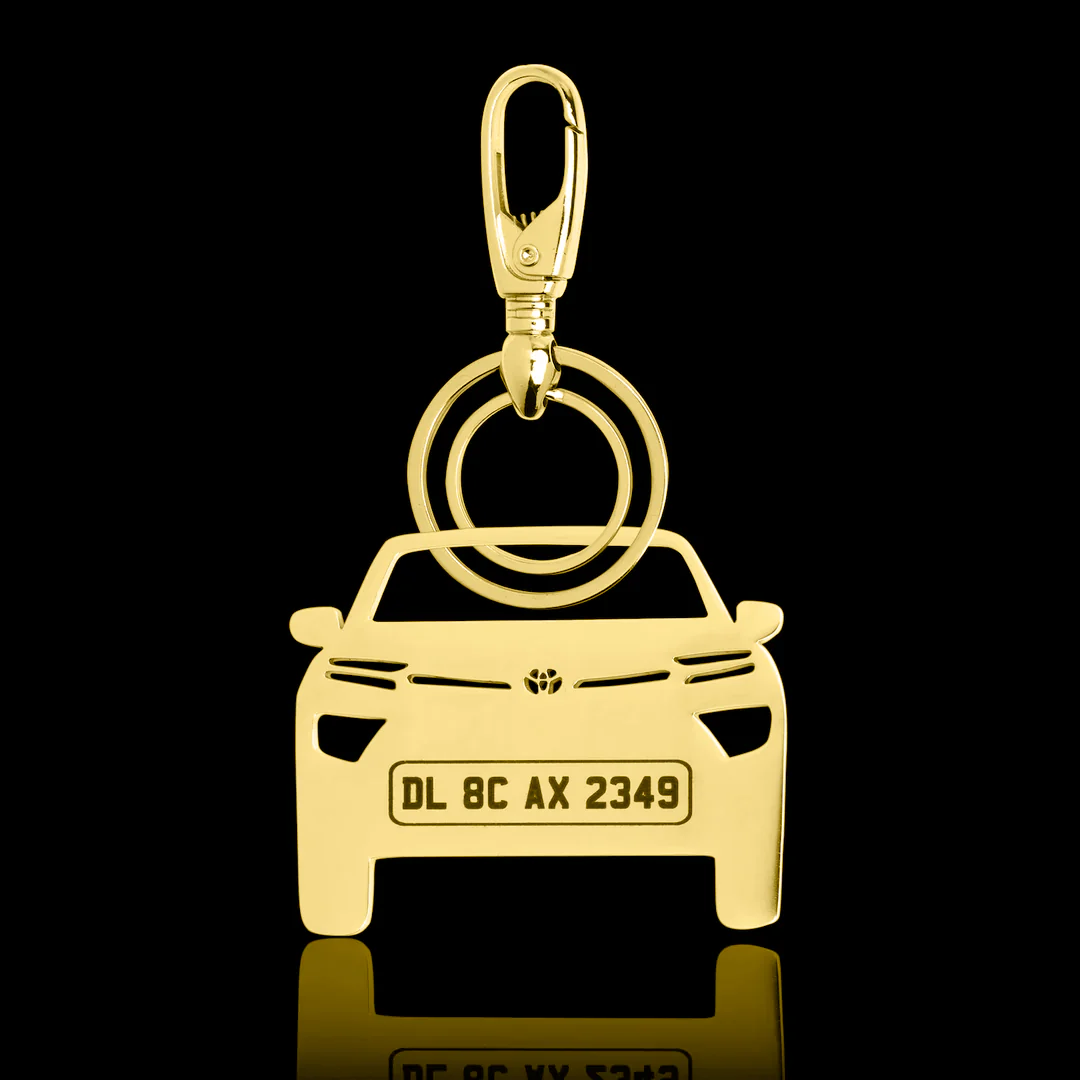 Personalised Gold Plated Car Keychain - Image 50