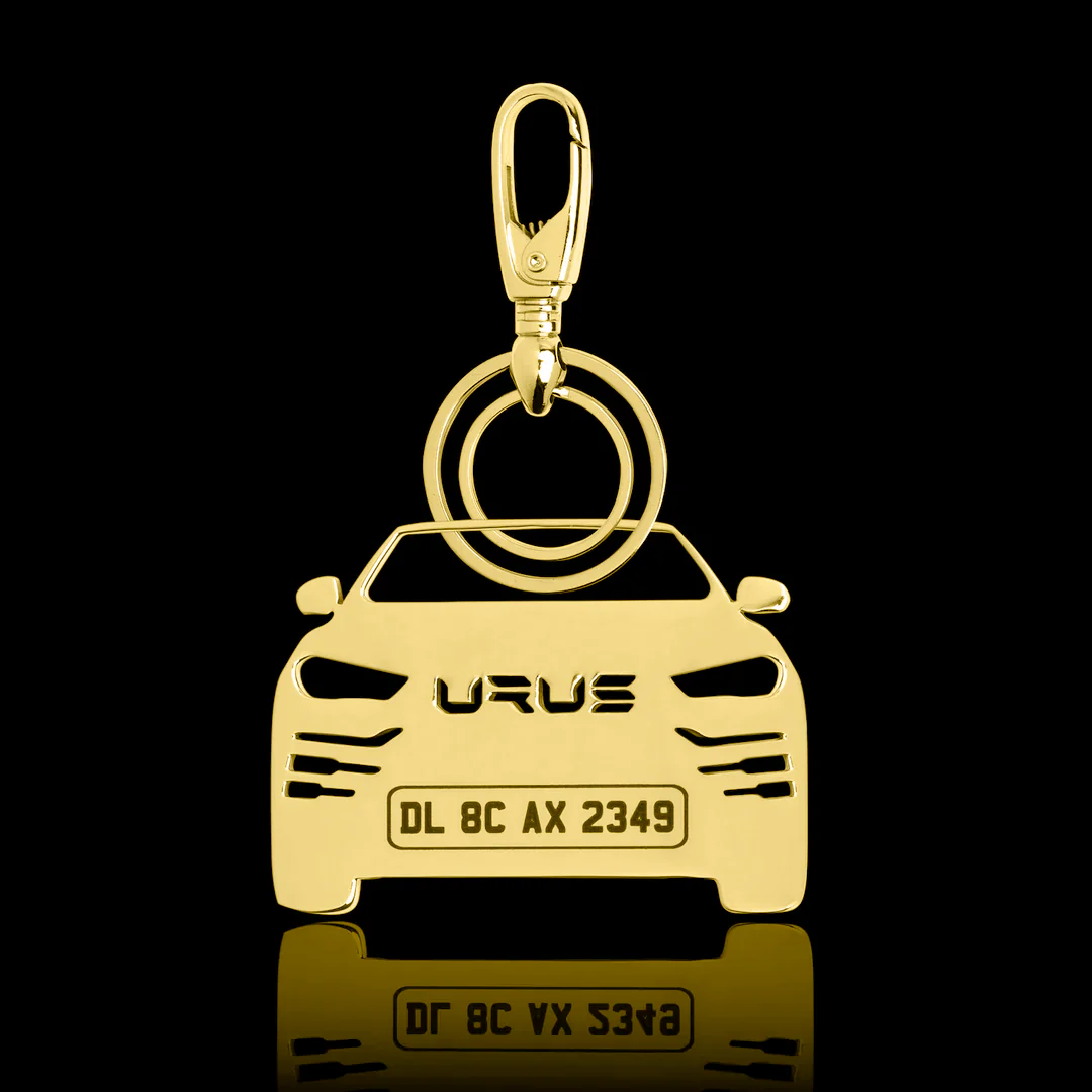 Personalised Gold Plated Car Keychain - Image 56