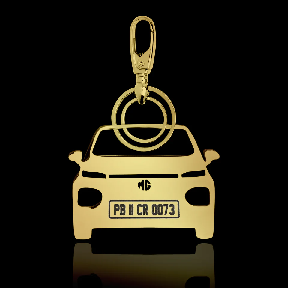Personalised Gold Plated Car Keychain - Image 57