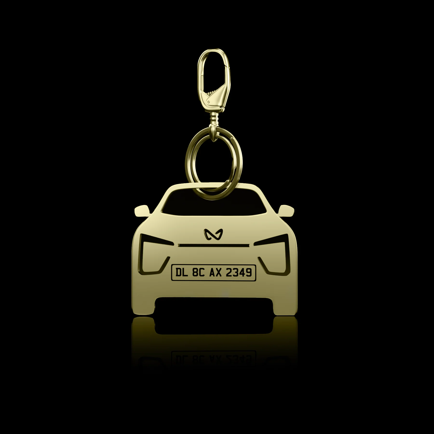 Personalised Gold Plated Car Keychain - Image 59