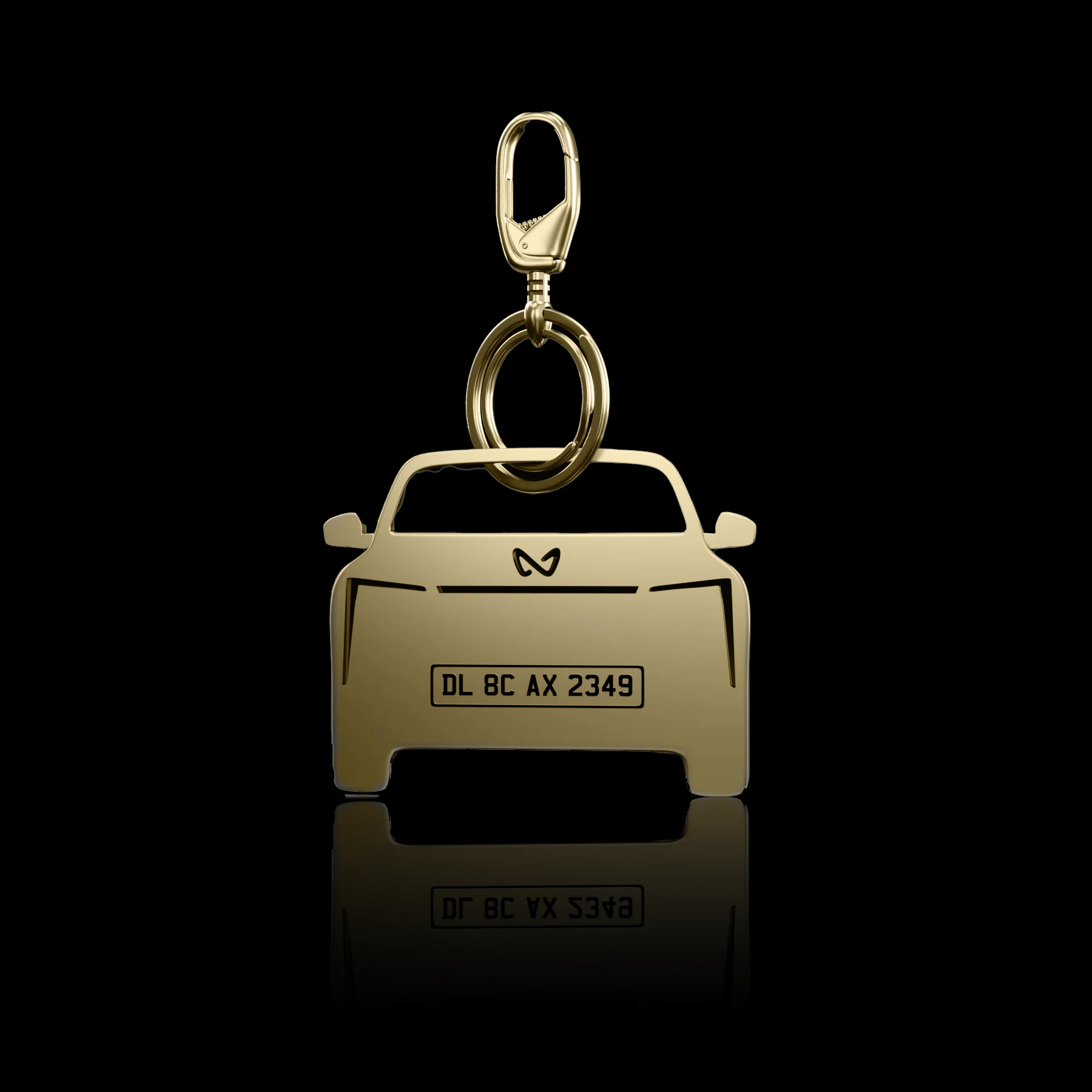 Personalised Gold Plated Car Keychain - Image 60