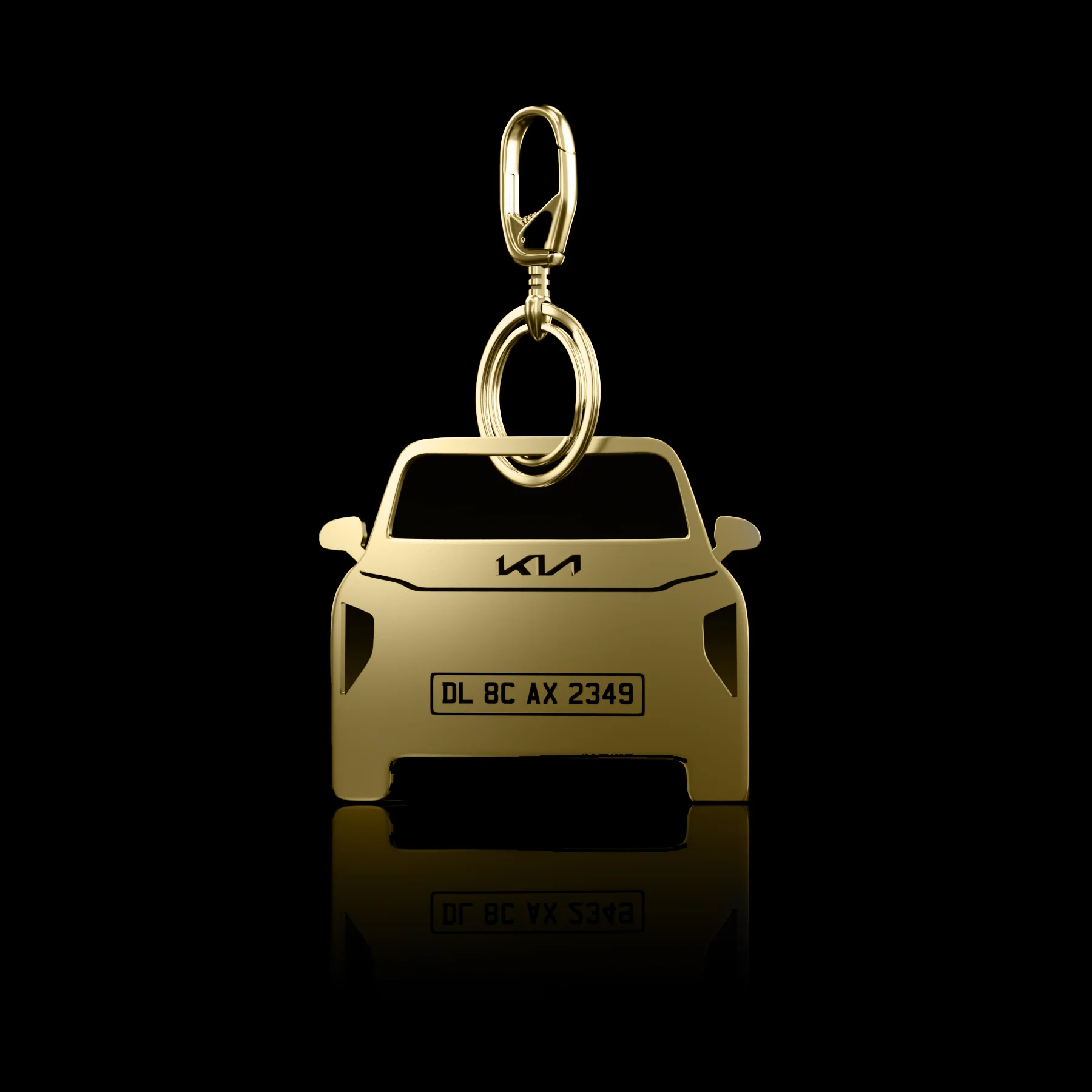 Personalised Gold Plated Car Keychain - Image 61