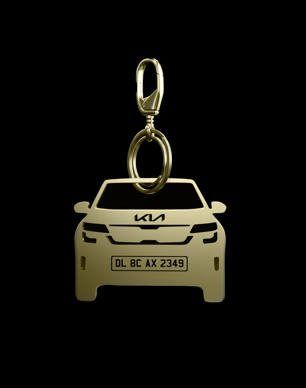 Personalised Gold Plated Car Keychain - Image 62