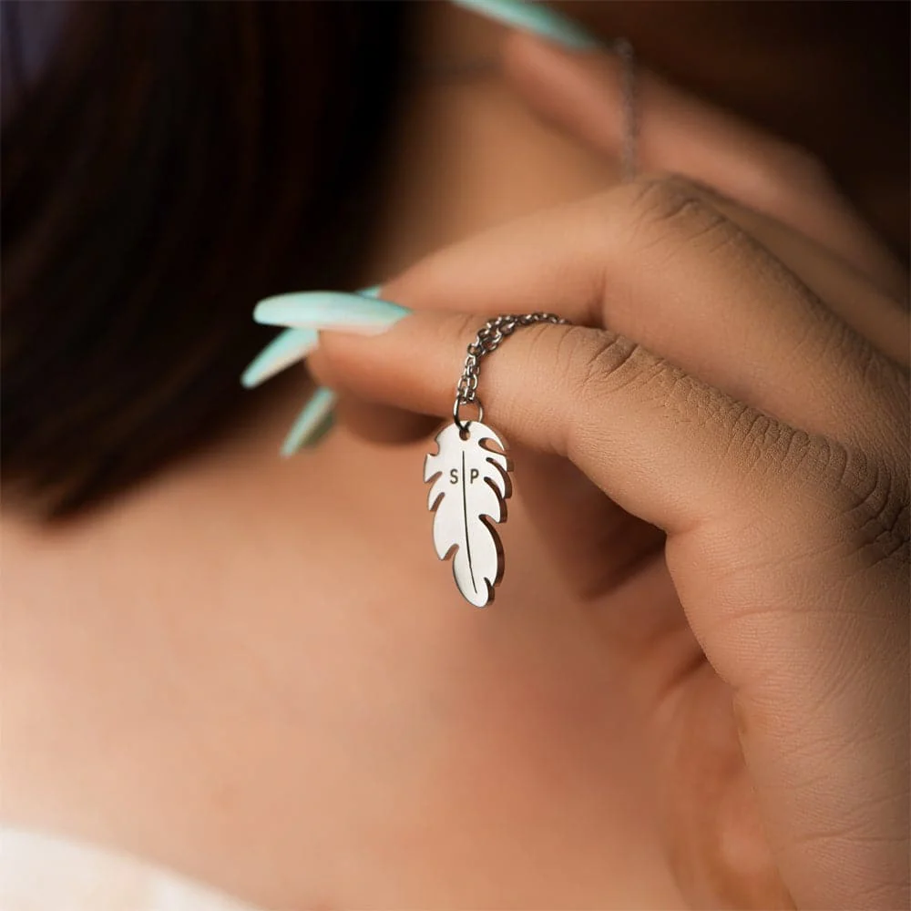 Personalised Leaf Pendant - Image 3