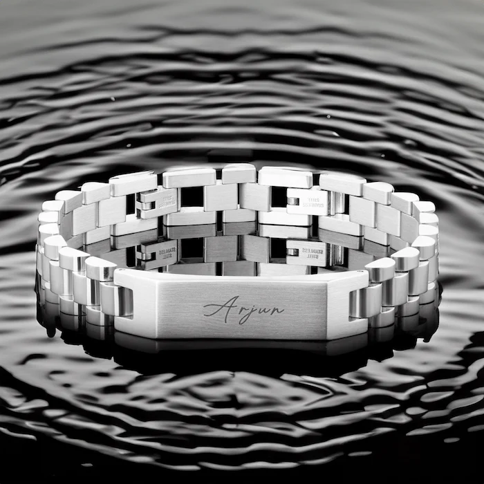 Personalised Stark Silver Bracelet - Image 4
