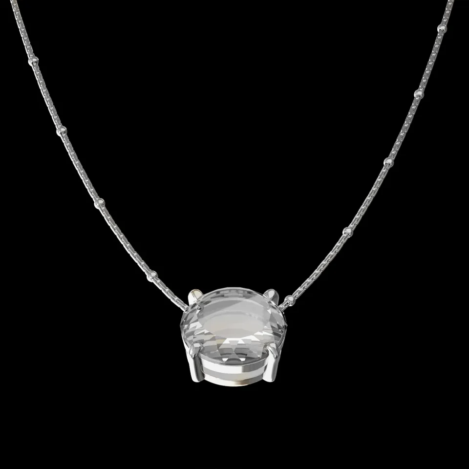 Solitaire Silver Pendant - Image 2
