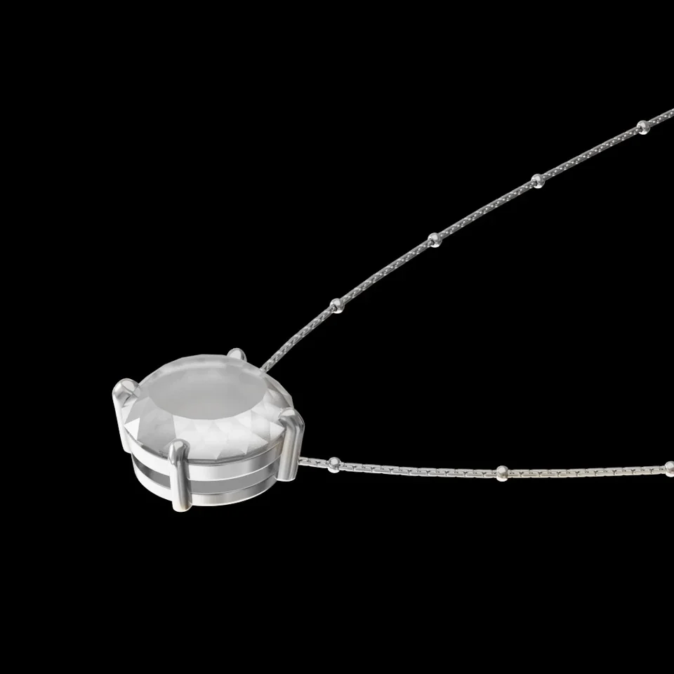 Solitaire Silver Pendant - Image 3